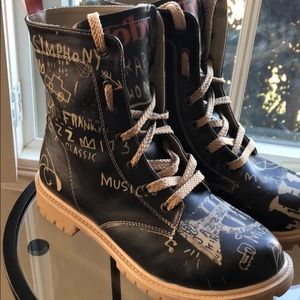 GOBY combat boots authentic lace up music winter